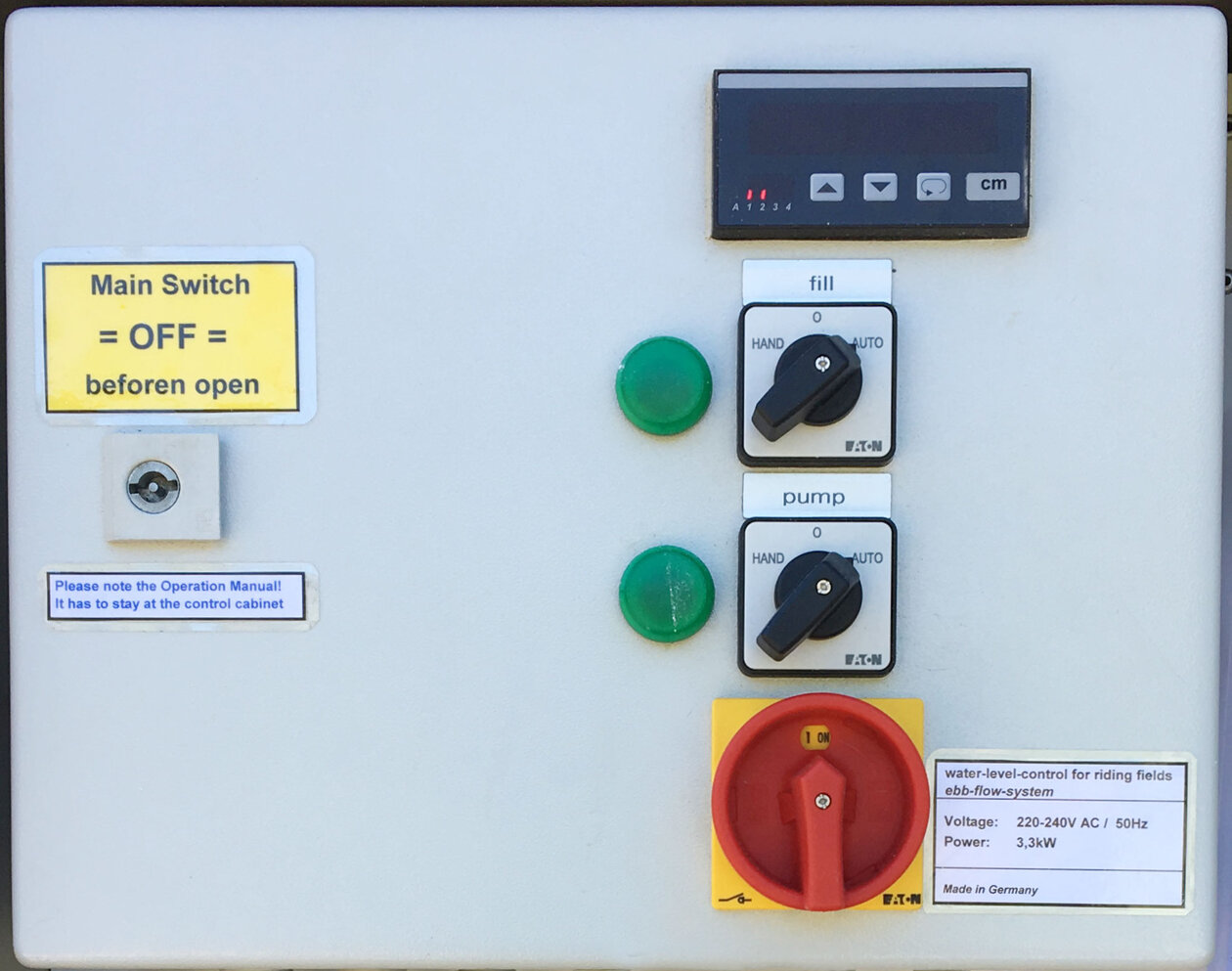 Control panel