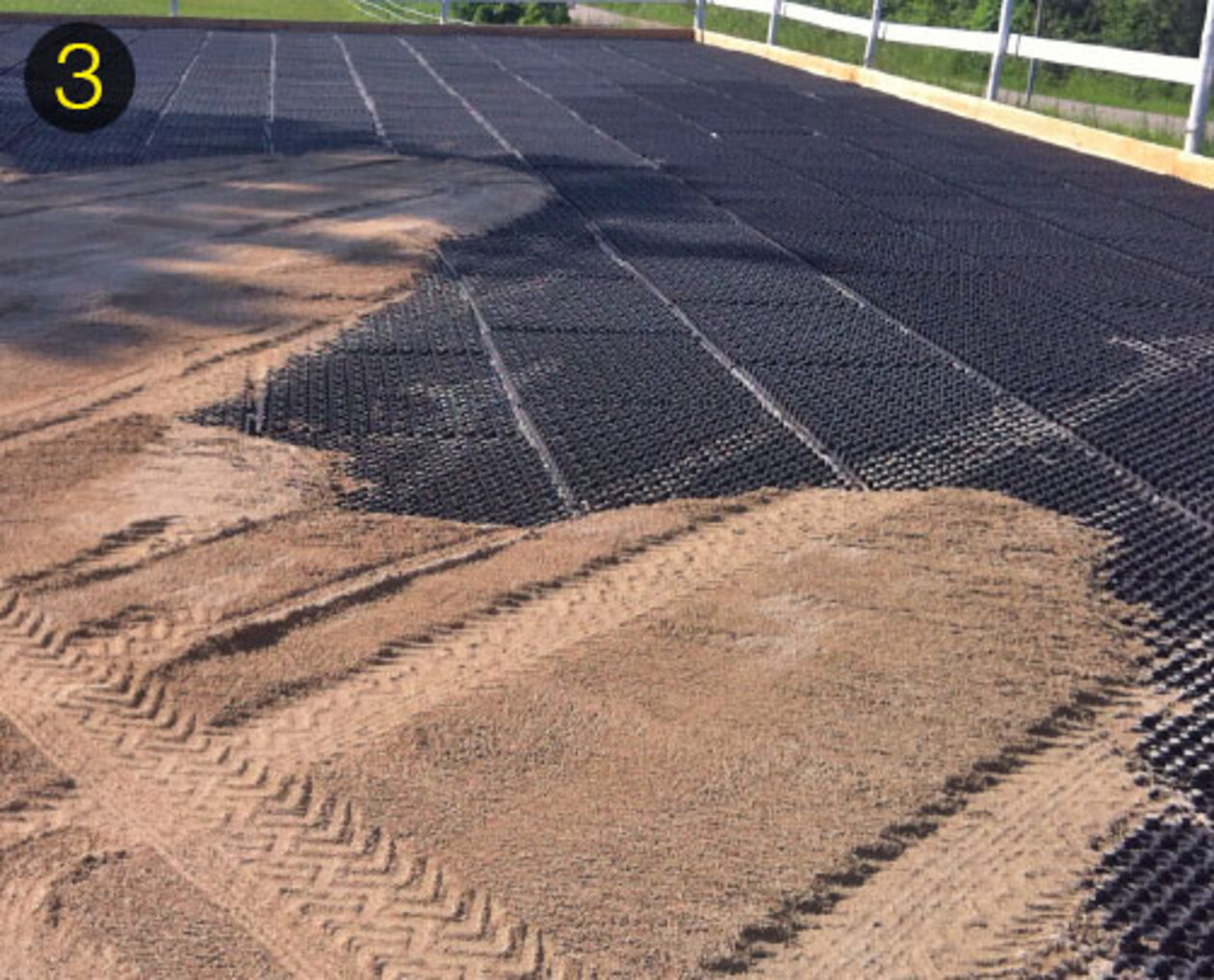 Backfilling with washed coarse sand