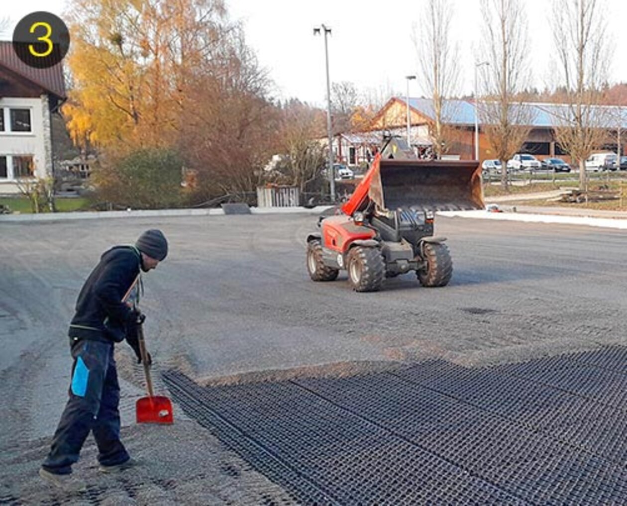 Verfüllung mit Splitt oder Grobsand Verfüllung mit Splitt oder Grobsand